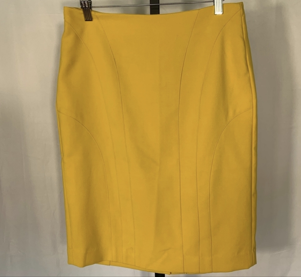 Banana Republic Mustard Weave Skirt 8